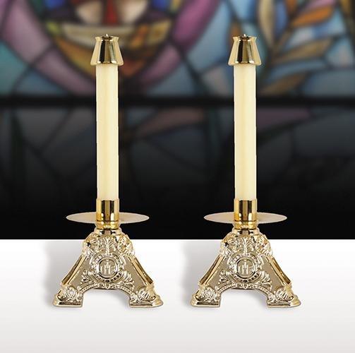 ANONYMOUS. Religion / Church / Liturgical Equipment / Altar candlesticks. -  Two Neo-Romanesque altar candlesticks. - Germany, 19th century. Wittichen  (Kaltbrunn, Schenkenz - Album alb7495165