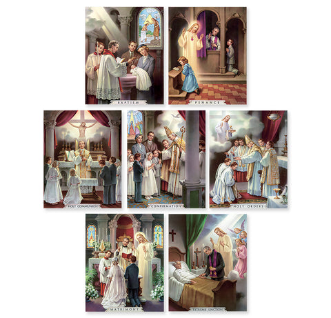 The Seven Sacraments Poster Set - Gerken's Religious Supplies