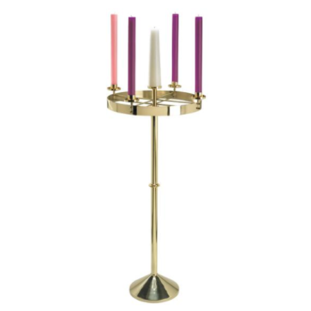 Brass Standing Advent Wreath