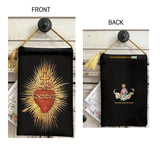 Sacred Heart Black Pouch