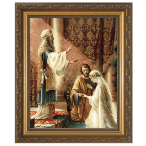 Wedding of Joseph & Mary Framed Art - 12" X 16"