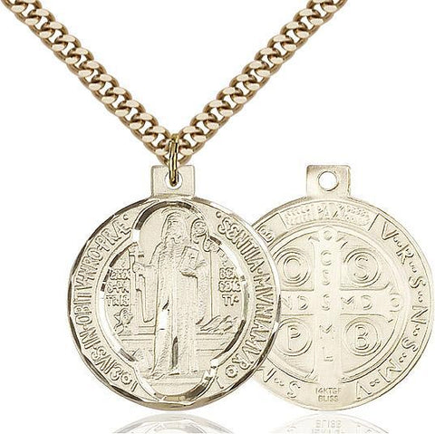 St. Benedict Gold Filled Pendant - Gerken's Religious Supplies