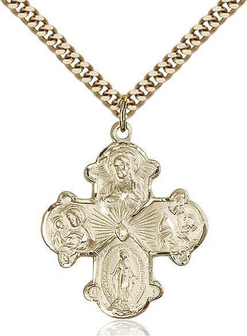 4-Way Gold Filled Pendant - Gerken's Religious Supplies