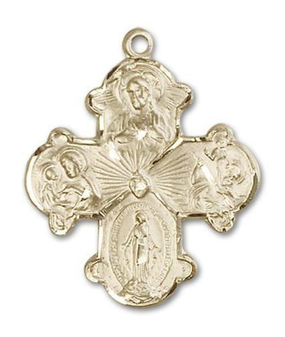 4-Way 14kt Gold Medal - Gerken's Religious Supplies