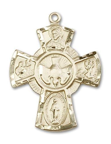 5-Way 14kt Gold Medal - Gerken's Religious Supplies