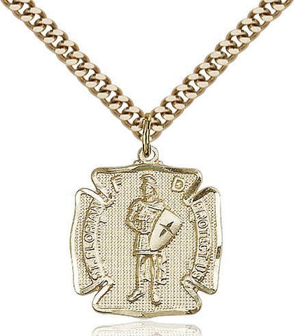 St. Florian Gold Filled Pendant - Gerken's Religious Supplies