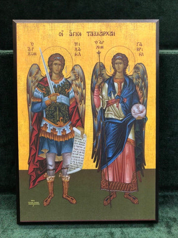 Michael & Gabriel the Archangels Icon - Medium - Gerken's Religious Supplies