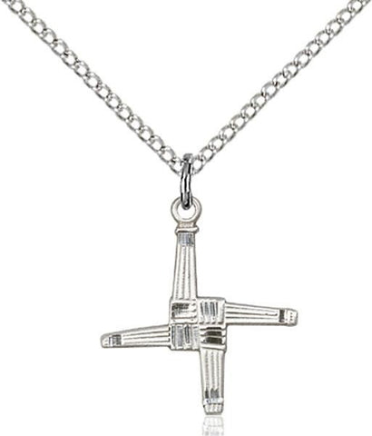 Sterling Silver St. Brigid Cross Pendant - Gerken's Religious Supplies