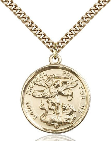 St. Michael the Archangel Gold Filled Pendant - Gerken's Religious Supplies