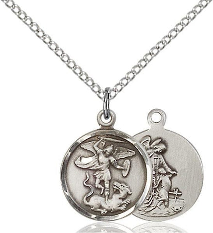 St. Michael the Archangel Sterling Silver Pendant - Gerken's Religious Supplies