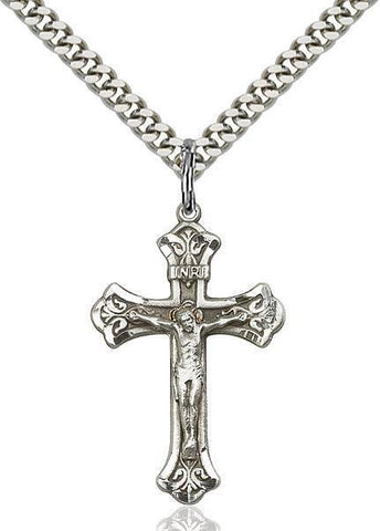 Crucifix Sterling Silver Pendant - Gerken's Religious Supplies