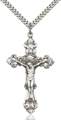 Crucifix Sterling Silver Pendant - Gerken's Religious Supplies