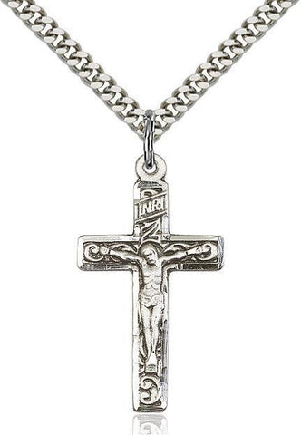 Crucifix Sterling Silver Pendant - Gerken's Religious Supplies
