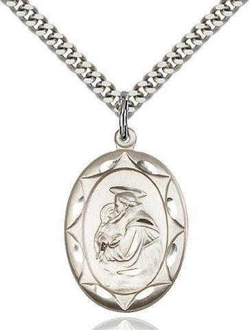 St. Anthony Sterling Silver Pendant - Gerken's Religious Supplies