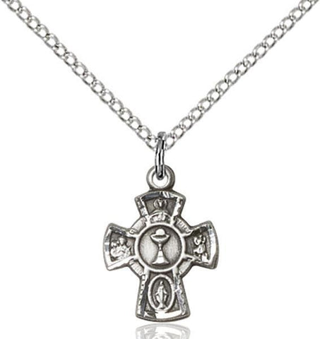5-Way/Chalice Sterling Silver Pendant - Gerken's Religious Supplies