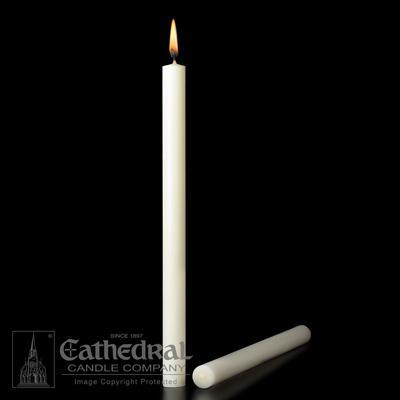 1-1/8" X 10-1/4" 51% Beeswax Candles - Gerken's Religious Supplies
