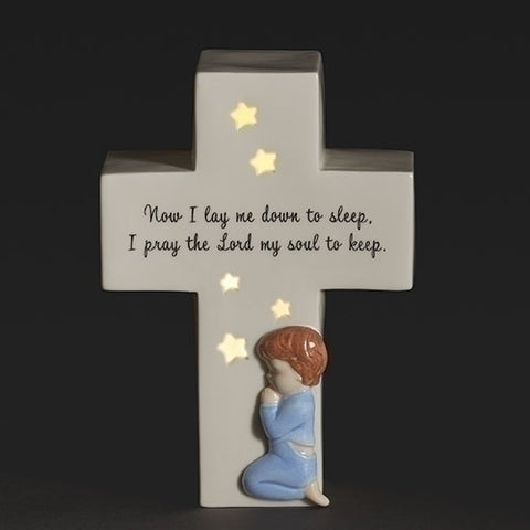 Gerken's Religious Supplies - Boy Tabletop Cross Nightlight