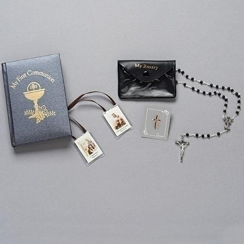 First Communion Deluxe 5 Piece Gift Set - Boy - Gerken's Religious Supplies