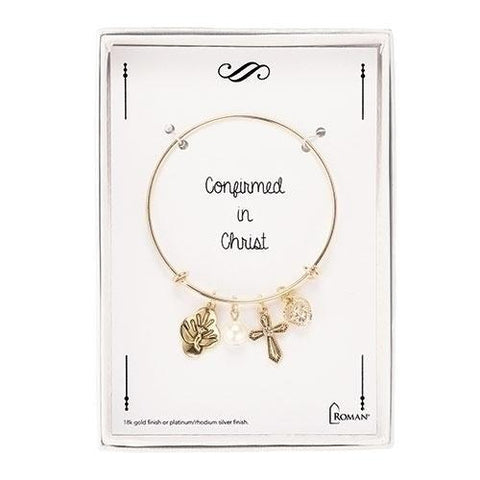 Gold Confirmation Charm Bracelet - Gerken's Religious Supplies