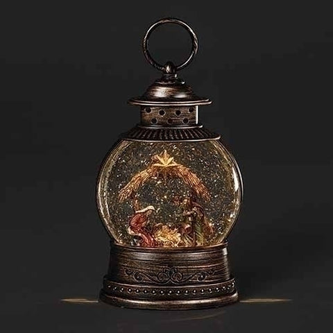 Round Swirl Lantern with Holy Family - Gerken's Religious Supplies