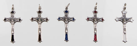 Brown Enamel & Metal Crucifix 1-3/4" - Gerken's Religious Supplies