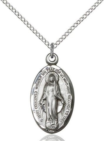 Miraculous Sterling Silver Pendant - Gerken's Religious Supplies