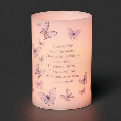 Memorial Led Candle Butterfly - Gerken's Religious Supplies