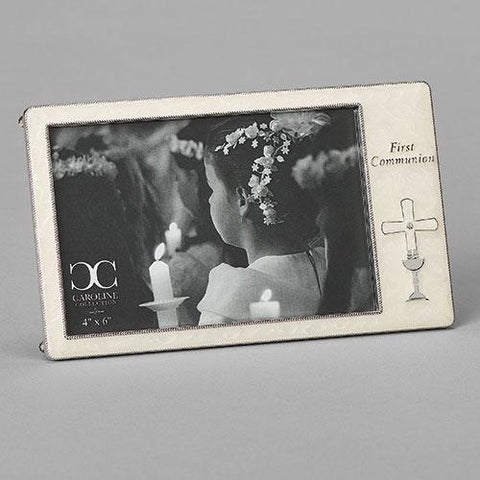 Pearl First Communion Frame 4" - Gerken's Religious Supplies