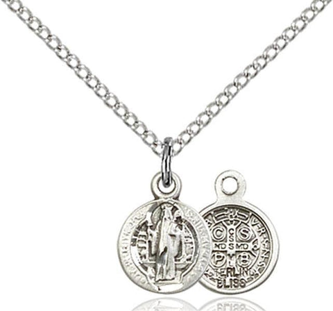 St. Benedict Sterling Silver Pendant - Gerken's Religious Supplies