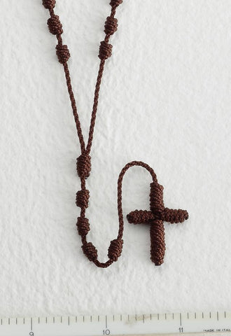 Brown Knotted Cord Rosary - Gerken's Religious Supplies