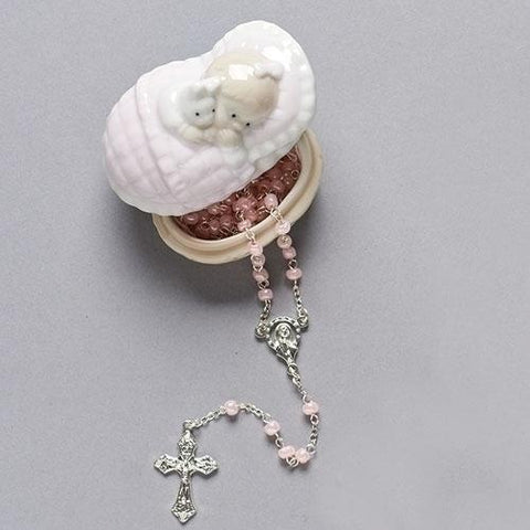 Baby Girl Box with Rosary - Gerken's Religious Supplies