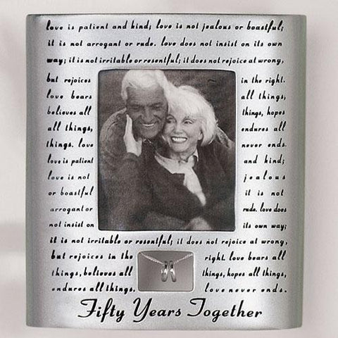 Love Never Fails 50th Anniversary Frame - Gerken's Religious Supplies