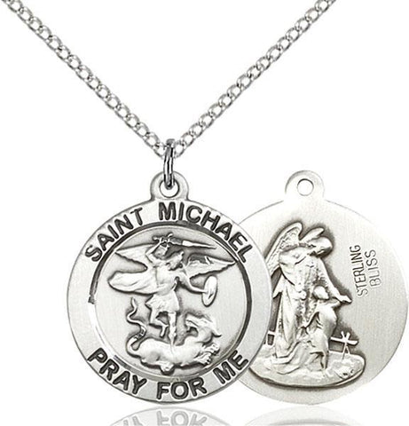 St. Michael The Archangel Sterling Silver Pendant - Gerken's Religious Supplies