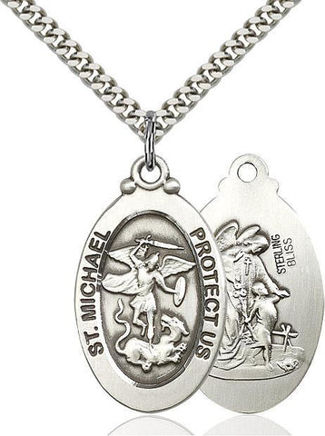 St. Michael the Archangel Sterling Silver Pendant - Gerken's Religious Supplies