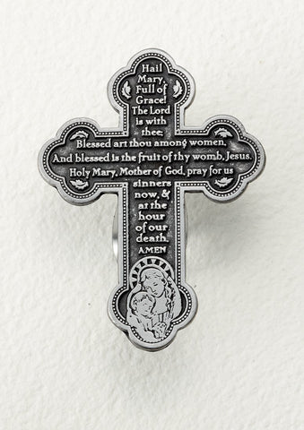 Hail Mary Cross  Auto Visor Clip - Gerken's Religious Supplies
