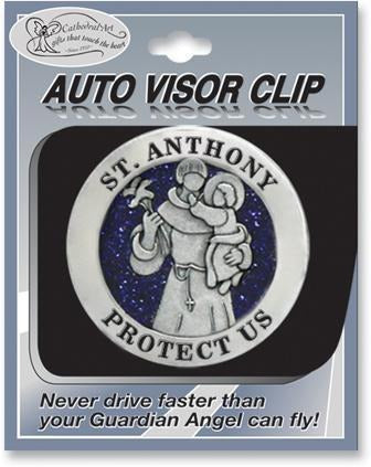 St. Anthony Auto Visor Clip - Gerken's Religious Supplies