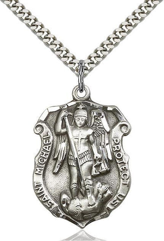 St. Michael the Archangel Sterling Silver Pendant - Gerken's Religious Supplies