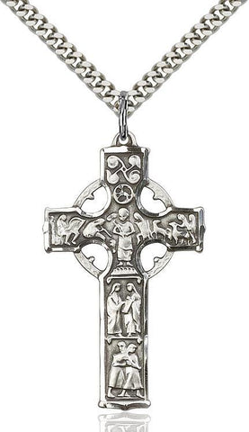 Celtic Cross Sterling Silver Pendant - Gerken's Religious Supplies