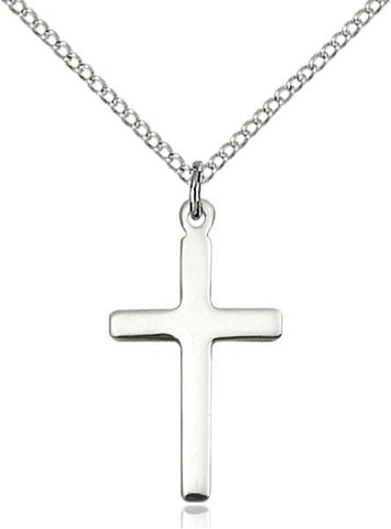 Plain Cross Sterling Silver Pendant - Gerken's Religious Supplies