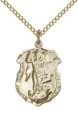 St. Michael The Archangel Gold Filled Pendant - Gerken's Religious Supplies
