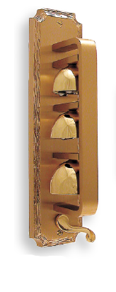 3 Cup Satin Bronze Sanctuary Wall Bells - Gerken's Religious Supplies