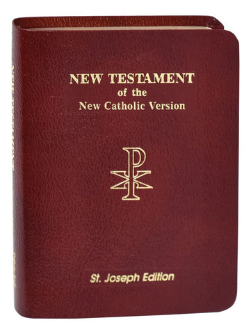 St. Joseph New Catholic Version New Testament - Burgundy Leather - Gerken's Religious Supplies