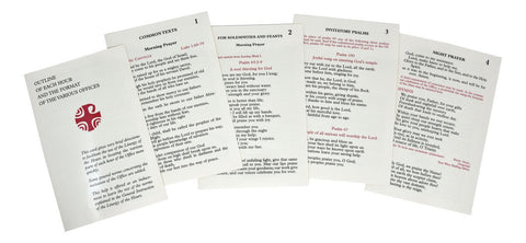 Inserts for Liturgy of the Hours - Large Type - Gerken's Religious Supplies