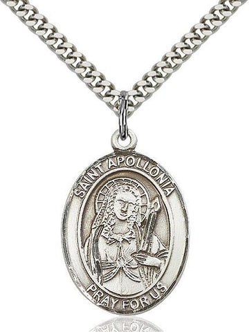 St. Apollonia Sterling Silver Pendant - Gerken's Religious Supplies