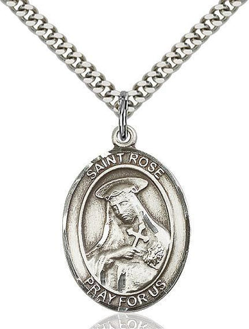 St. Rose of Lima Sterling Silver Pendant - Gerken's Religious Supplies