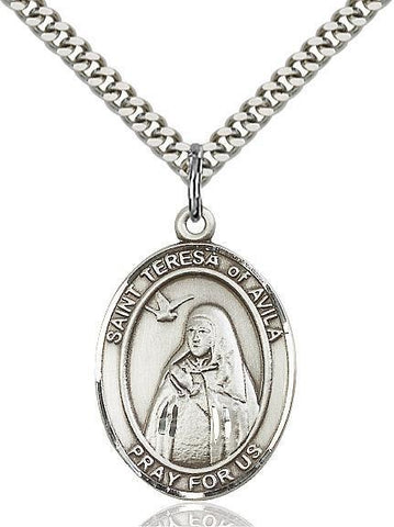 St. Teresa of Avila Sterling Silver Pendant - Gerken's Religious Supplies