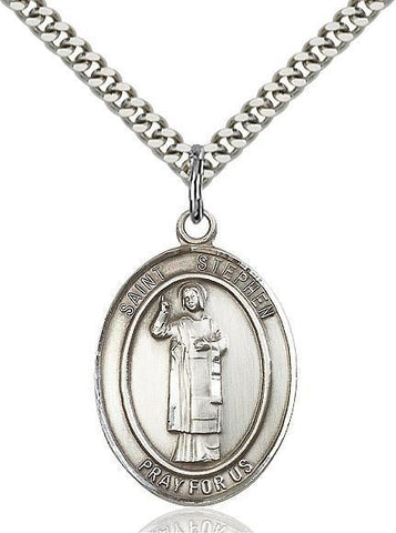 St. Stephen the Martyr Sterling Silver Pendant - Gerken's Religious Supplies