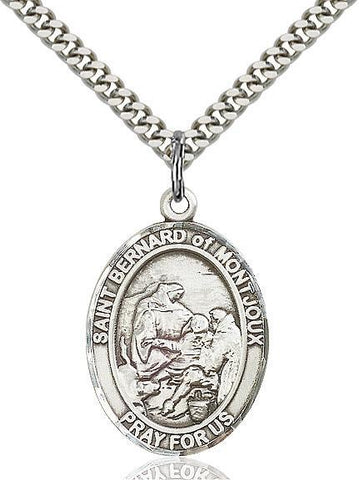 St. Bernard of Montjoux Sterling Silver Pendant - Gerken's Religious Supplies