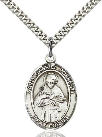 St. Gabriel Possenti Sterling Silver Pendant - Gerken's Religious Supplies
