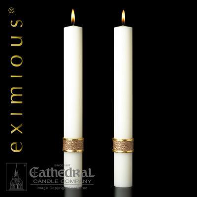 Evangelium Side Candles 3" X 12" - Gerken's Religious Supplies